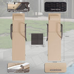 Set chaise lounge da esterno Kullavik in 3 pezzi