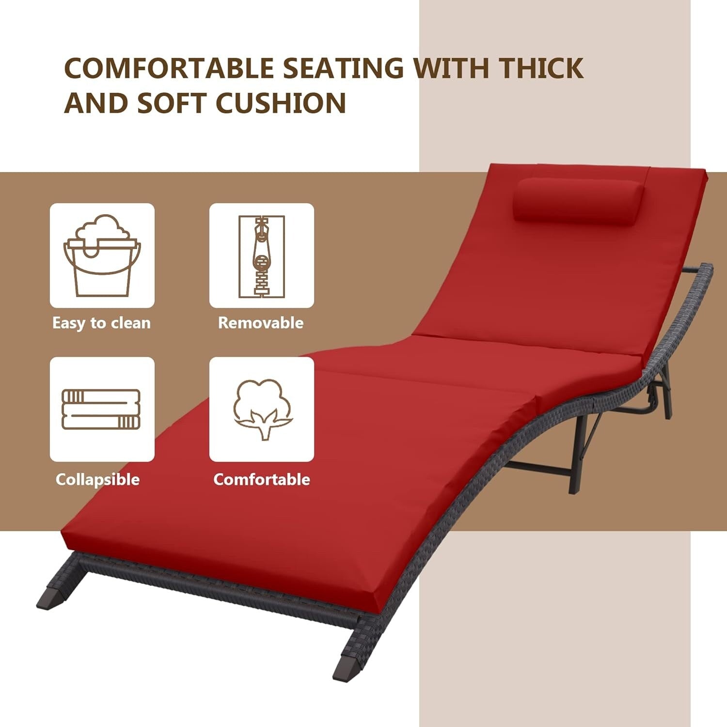 Set chaise lounge da esterno Kullavik in 3 pezzi