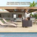 Set chaise lounge da esterno Kullavik in 3 pezzi