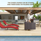 Set chaise lounge da esterno Kullavik in 3 pezzi