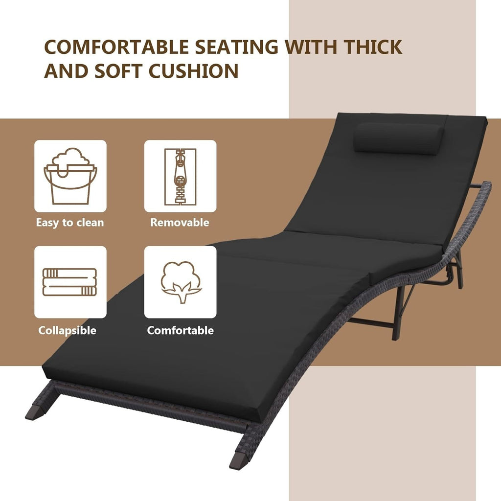 Set chaise lounge da esterno Kullavik in 3 pezzi