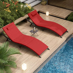 Set chaise lounge da esterno Kullavik in 3 pezzi