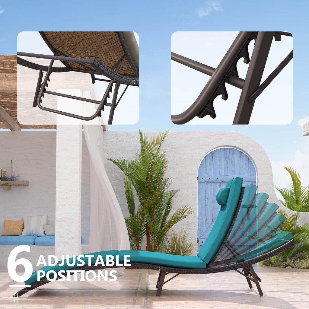 Set chaise lounge da esterno Kullavik in 3 pezzi