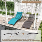 Set chaise lounge da esterno Kullavik in 3 pezzi