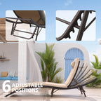 Set chaise lounge da esterno Kullavik in 3 pezzi