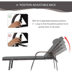 Set chaise lounge da esterno Kullavik in 3 pezzi