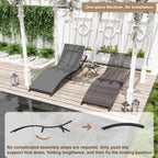 Set chaise lounge da esterno Kullavik in 3 pezzi