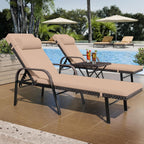 Set chaise lounge da esterno Kullavik in 3 pezzi