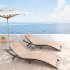 Set chaise lounge da esterno Kullavik in 3 pezzi