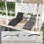 Set chaise lounge da esterno Kullavik in 3 pezzi