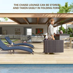 Set chaise lounge da esterno Kullavik in 3 pezzi