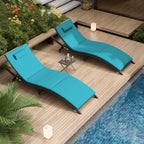 Set chaise lounge da esterno Kullavik in 3 pezzi
