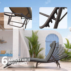 Set chaise lounge da esterno Kullavik in 3 pezzi