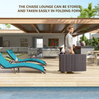 Set chaise lounge da esterno Kullavik in 3 pezzi
