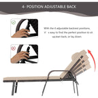 Set chaise lounge da esterno Kullavik in 3 pezzi