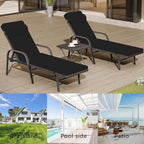 Set chaise lounge da esterno Kullavik in 3 pezzi