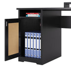 Scrivania da gioco a forma di L Moasis da 59 pollici, scrivania angolare per computer con supporto per monitor