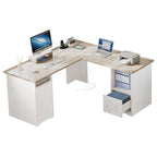 Scrivania da gioco a forma di L Moasis da 59 pollici, scrivania angolare per computer con supporto per monitor