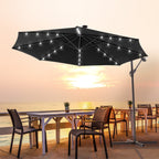LIVOOSUN ombrellone da giardino a LED da 10 piedi con base a croce