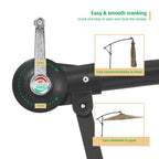 LIVOOSUN ombrellone da giardino a LED da 10 piedi con base a croce