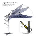 LIVOOSUN ombrellone da giardino a LED da 10 piedi con base a croce