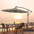LIVOOSUN ombrellone da giardino a LED da 10 piedi con base a croce