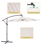LIVOOSUN ombrellone da giardino a LED da 10 piedi con base a croce