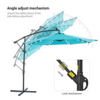 LIVOOSUN ombrellone da giardino a LED da 10 piedi con base a croce