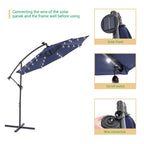 LIVOOSUN ombrellone da giardino a LED da 10 piedi con base a croce
