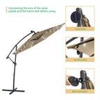 LIVOOSUN ombrellone da giardino a LED da 10 piedi con base a croce