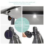 LIVOOSUN ombrellone da giardino a LED da 10 piedi con base a croce