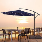 LIVOOSUN ombrellone da giardino a LED da 10 piedi con base a croce