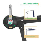 LIVOOSUN ombrellone da giardino a LED da 10 piedi con base a croce
