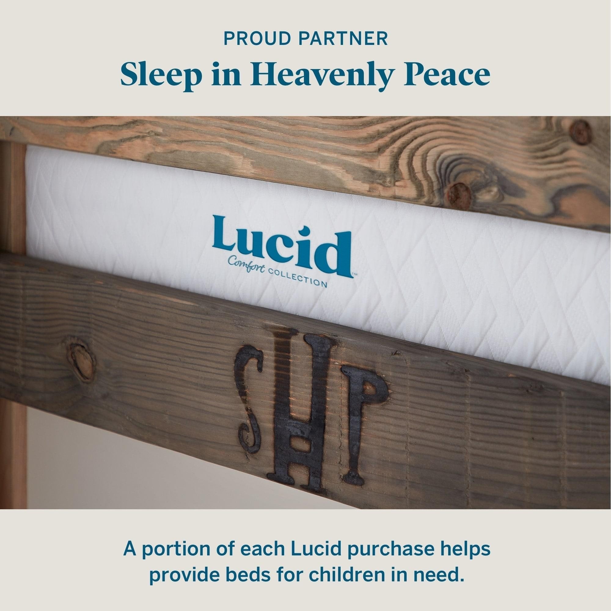 Materasso in memory foam gel Lucid Firm da 10 pollici