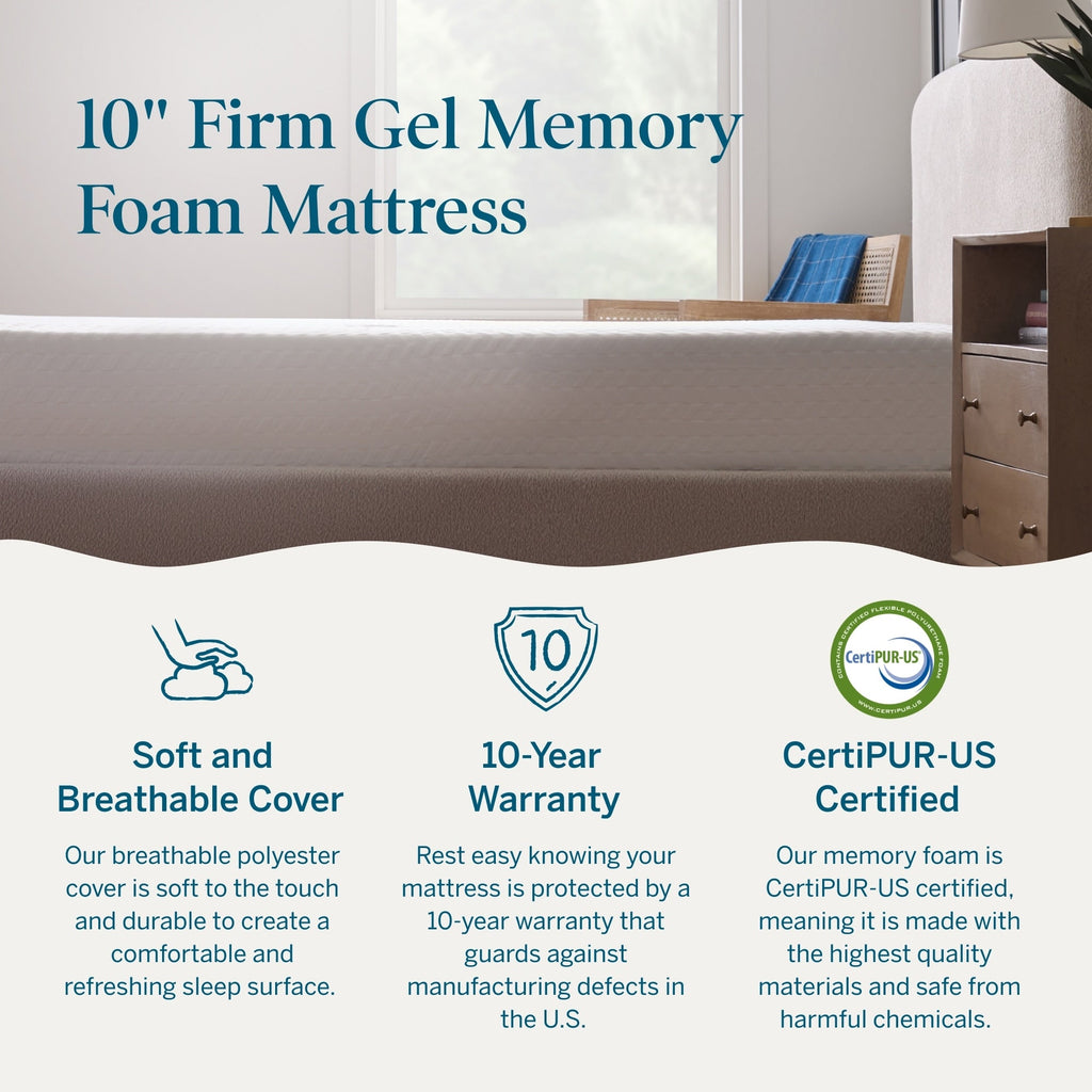 Materasso in memory foam di lusso Lucid da 10 pollici