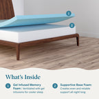 Materasso in memory foam di lusso Lucid da 10 pollici