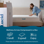 Materasso in memory foam di lusso Lucid da 10 pollici