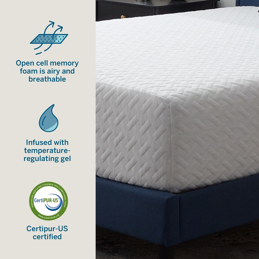Materasso in memory foam gel Lucid da 14 pollici