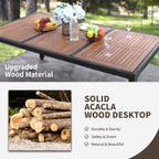 Set da pranzo per esterni in vimini/legno di acacia Lacoo PE