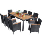 Set da pranzo per esterni in vimini/legno di acacia Lacoo PE