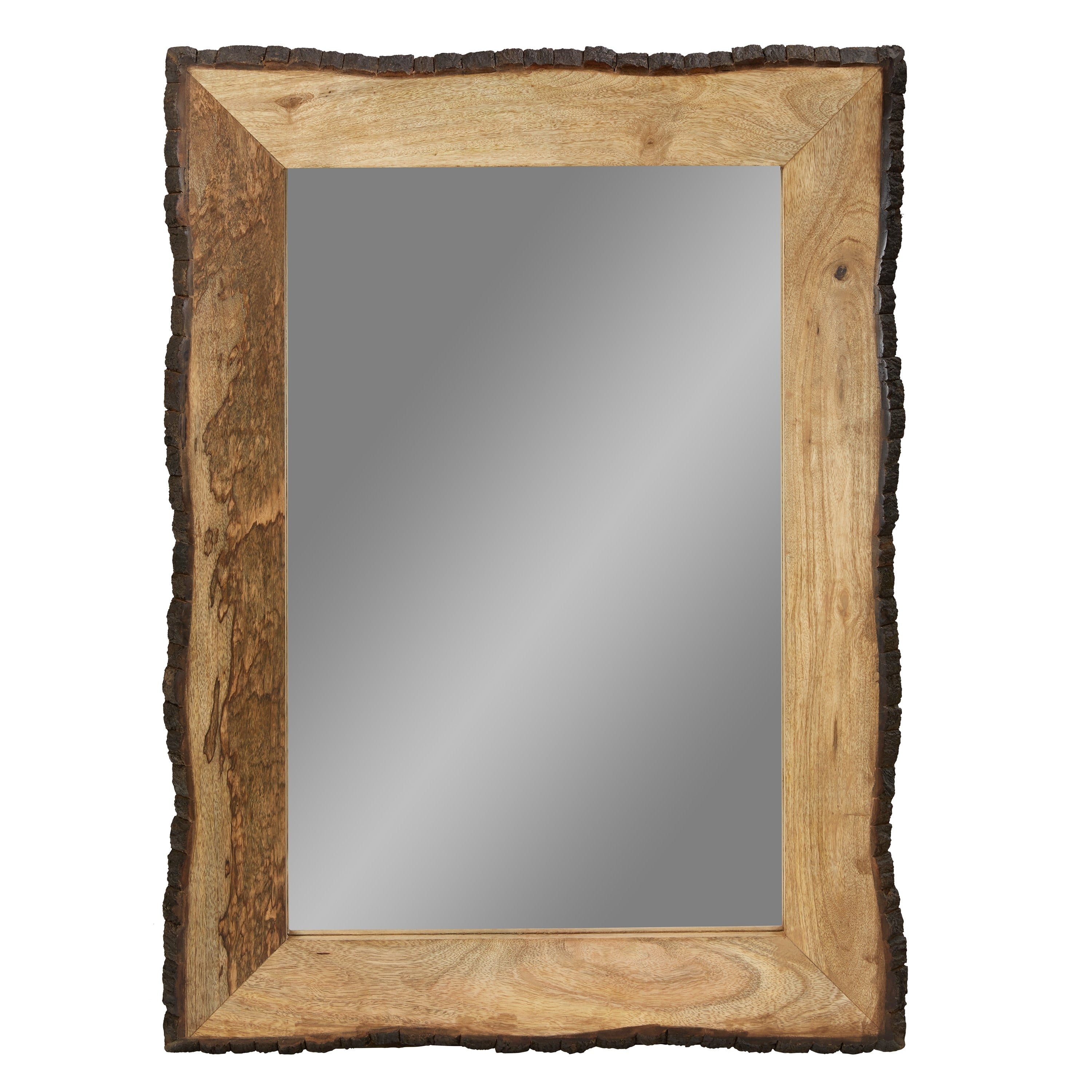 Specchio da parete rettangolare in legno e vetro marrone e marrone chiaro Lamont River of Goods - 39 x 1,25 x 28