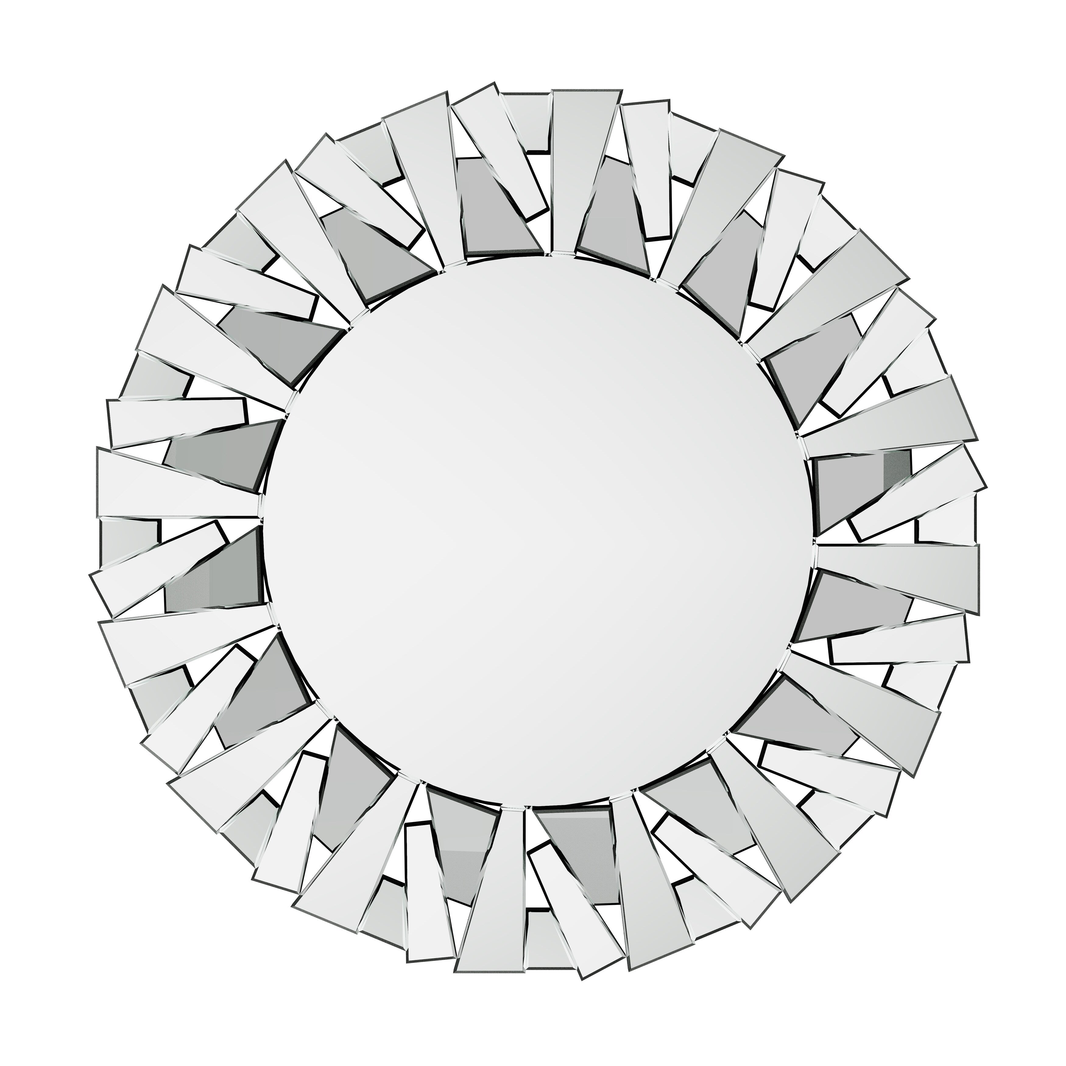 Grandi specchi decorativi rotondi, specchi da parete in vetro artistico, specchi decorativi - 32 pollici di larghezza x 32 pollici di altezza