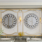 Grandi specchi decorativi rotondi, specchi da parete in vetro artistico, specchi decorativi - 32 pollici di larghezza x 32 pollici di altezza