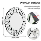 Grandi specchi decorativi rotondi, specchi da parete in vetro artistico, specchi decorativi - 32 pollici di larghezza x 32 pollici di altezza