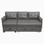Divano componibile reversibile con letto estraibile, chaise longue con contenitore nascosto e gambe resistenti