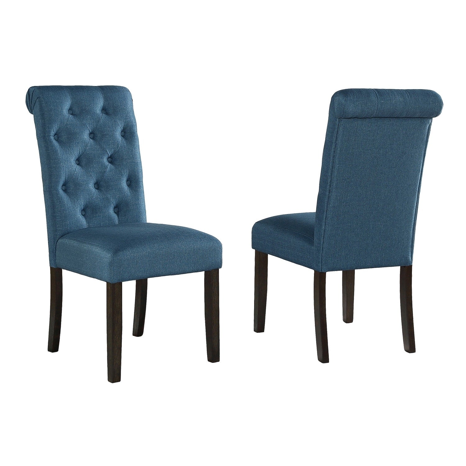 Sedia da pranzo imbottita in legno massello Leviton di Roundhill Furniture (set da 2)