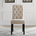 Sedia da pranzo imbottita in legno massello Leviton di Roundhill Furniture (set da 2)