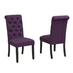 Sedia da pranzo imbottita in legno massello Leviton di Roundhill Furniture (set da 2)
