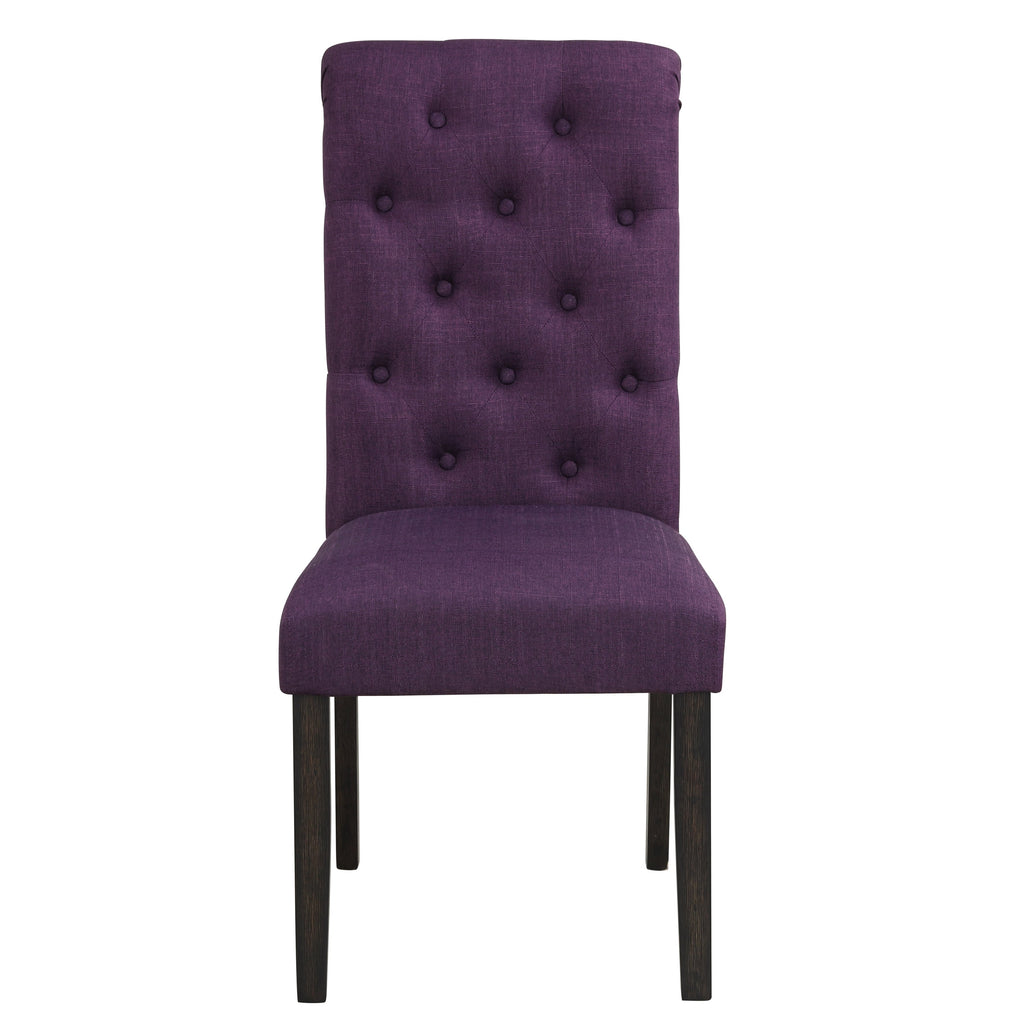 Sedia da pranzo imbottita in legno massello Leviton di Roundhill Furniture (set da 2)
