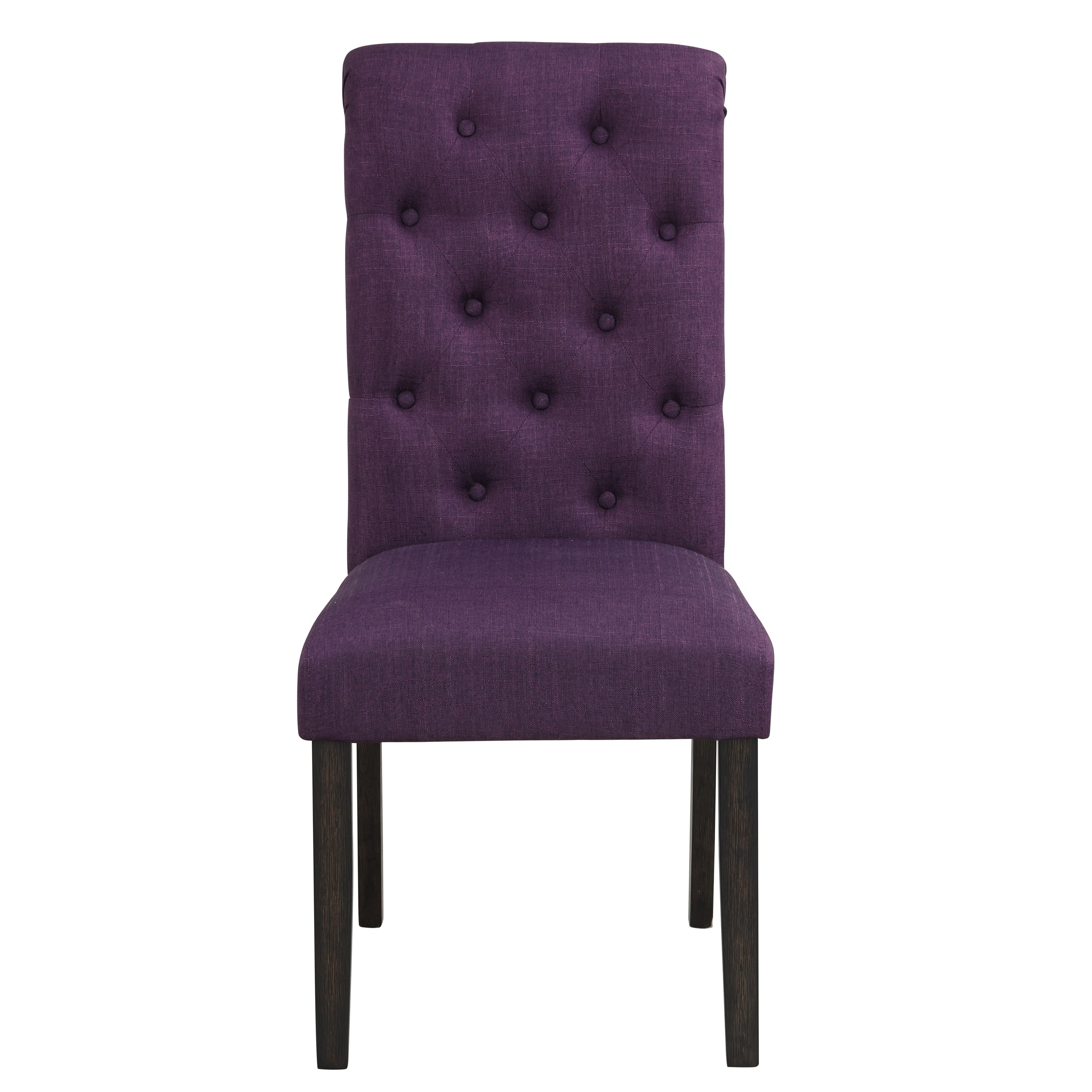 Sedia da pranzo imbottita in legno massello Leviton di Roundhill Furniture (set da 2)